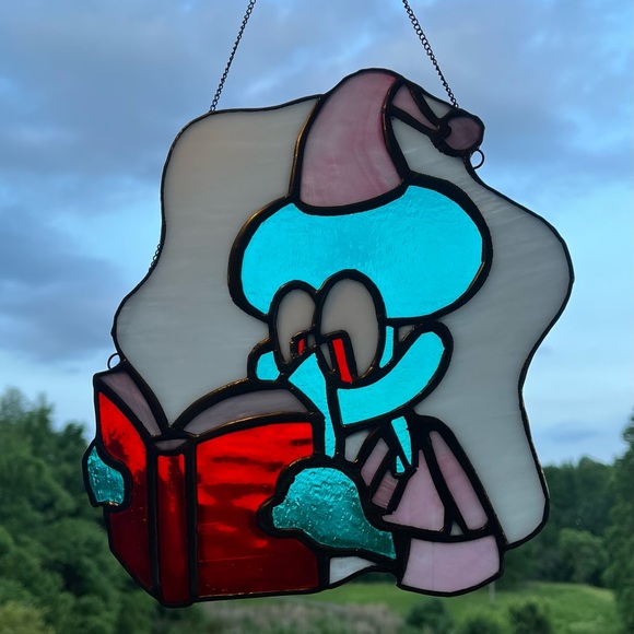 Stained glass Squidward